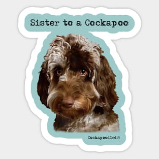 Cockapoo Dog Sister Sticker